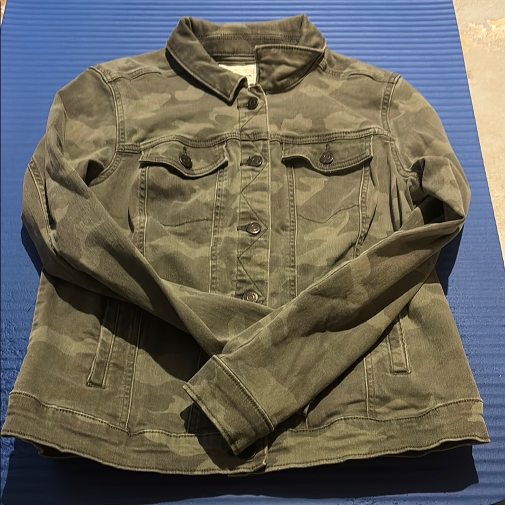 Sonoma Green Jean Jacket Classic Denim Style